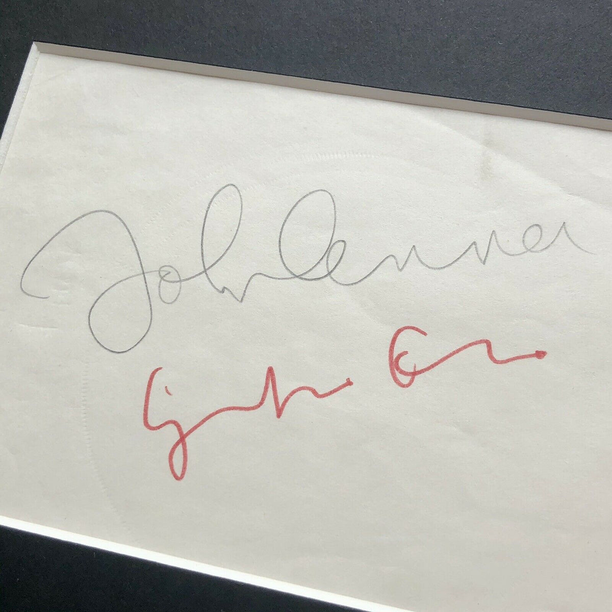 JOHN LENNON & YOKO ONO * JSA LOA * Hand Signed Autograph Album Page * Beatles