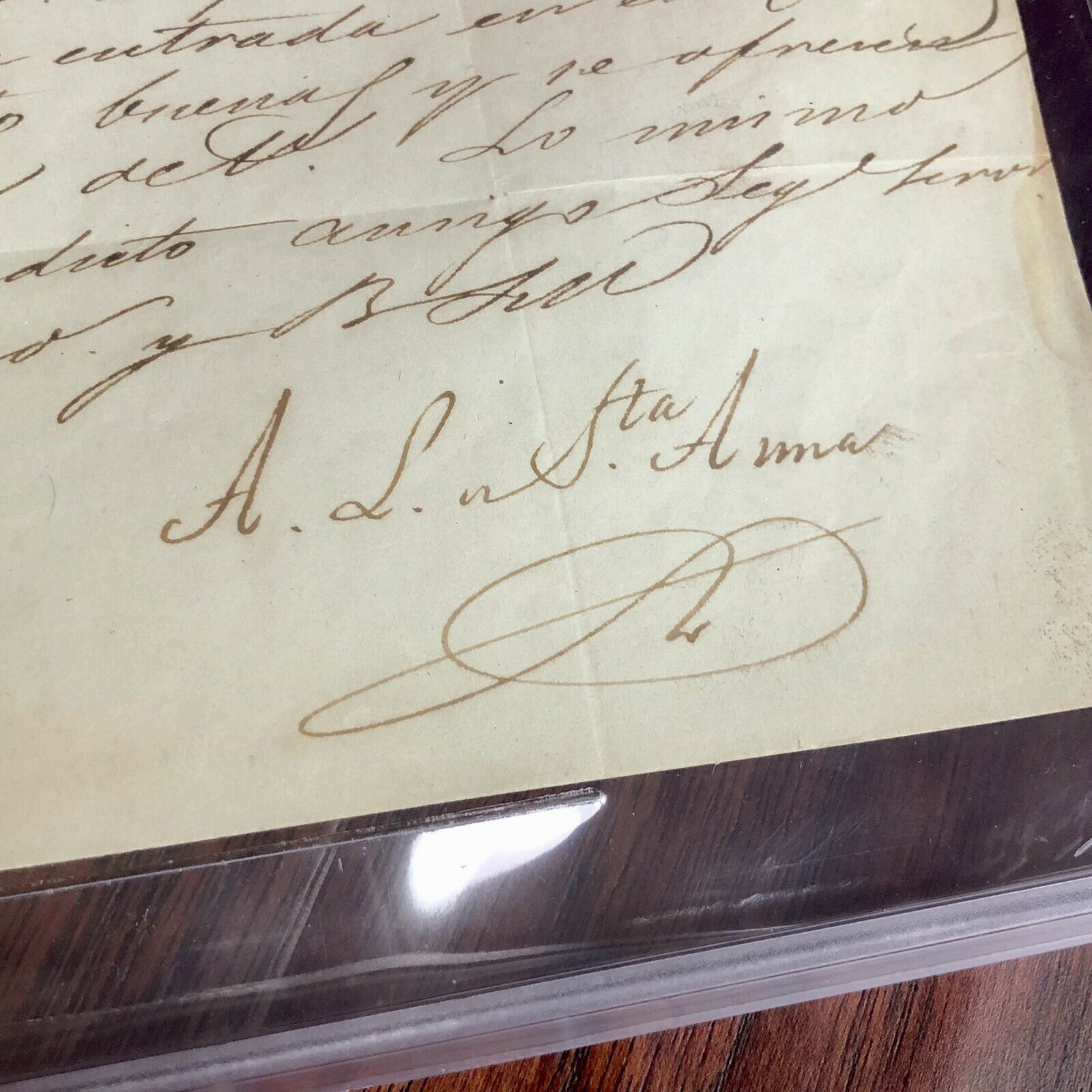 ANTONIO LOPEZ DE SANTA ANNA * Beckett BAS * Autograph Letter Signed As President