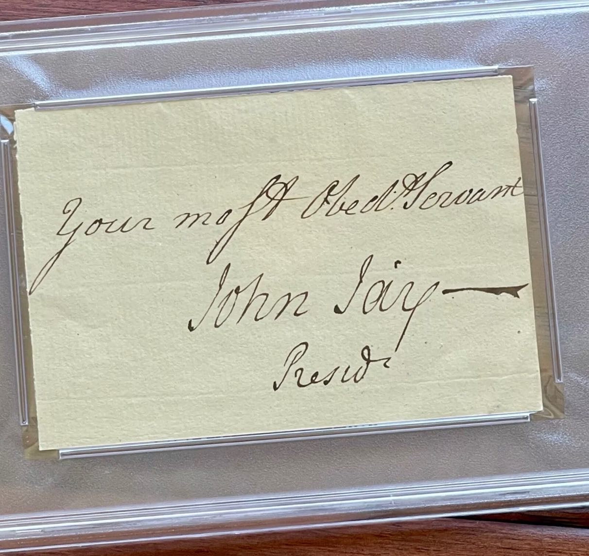JOHN JAY * PSA * AUTOGRAPH SIGNED * Rev War Date * Chief Justice Supreme Court
