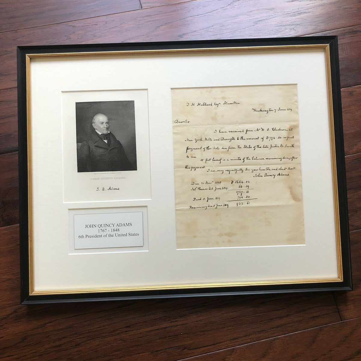JOHN QUINCY ADAMS * PSA/DNA * Handwritten Autograph Letter Signed Full Signature