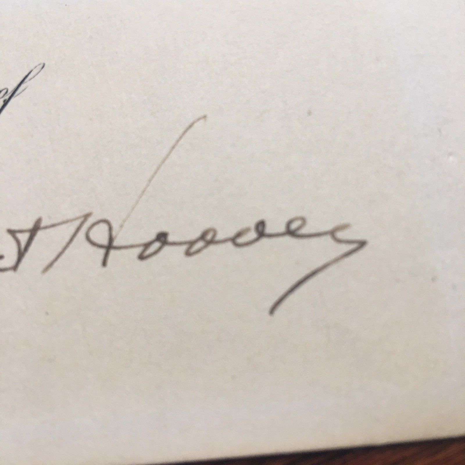 HERBERT HOOVER * AUTHENTIC autograph card * HAND SIGNED * President