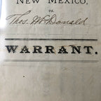 PAT GARRETT * PSA/DNA LOA * Autograph Warrant Signed * Billy the Kid Sheriff