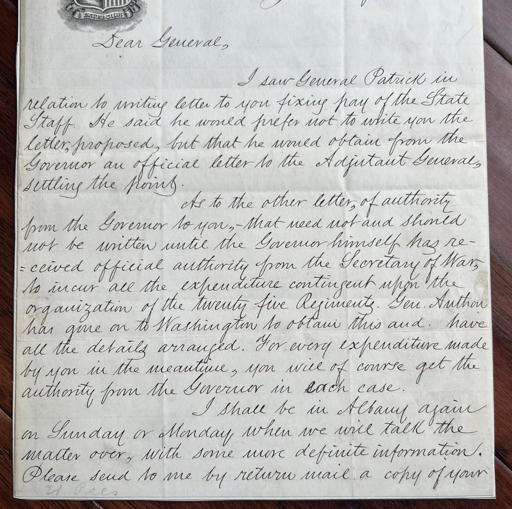 CHESTER ARTHUR * PSA/DNA * Autograph Civil War Report Raising 25k Troops Signed
