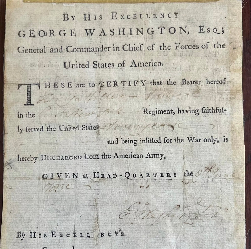 GEORGE WASHINGTON PSA Autograph VALLEY FORGE Revolutionary War Discharge SIGNED