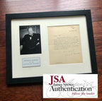 WINSTON S CHURCHILL * JSA LOA * Signed Letter RE "Drunkeness in UK" Autograph *