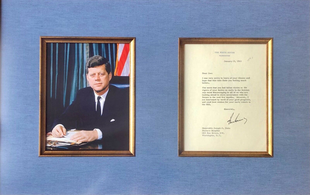 JOHN F. KENNEDY * JSA LOA * WHITE HOUSE AUTOGRAPH Letter SIGNED * 1963