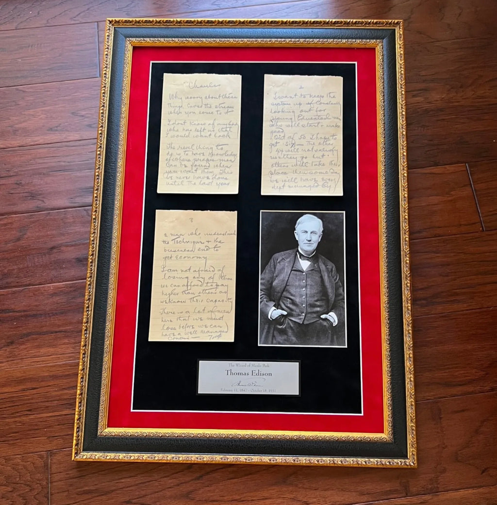THOMAS EDISON * JSA * Ruthless 3 Page AUTOGRAPH Letter Firing 44 Men SIGNED