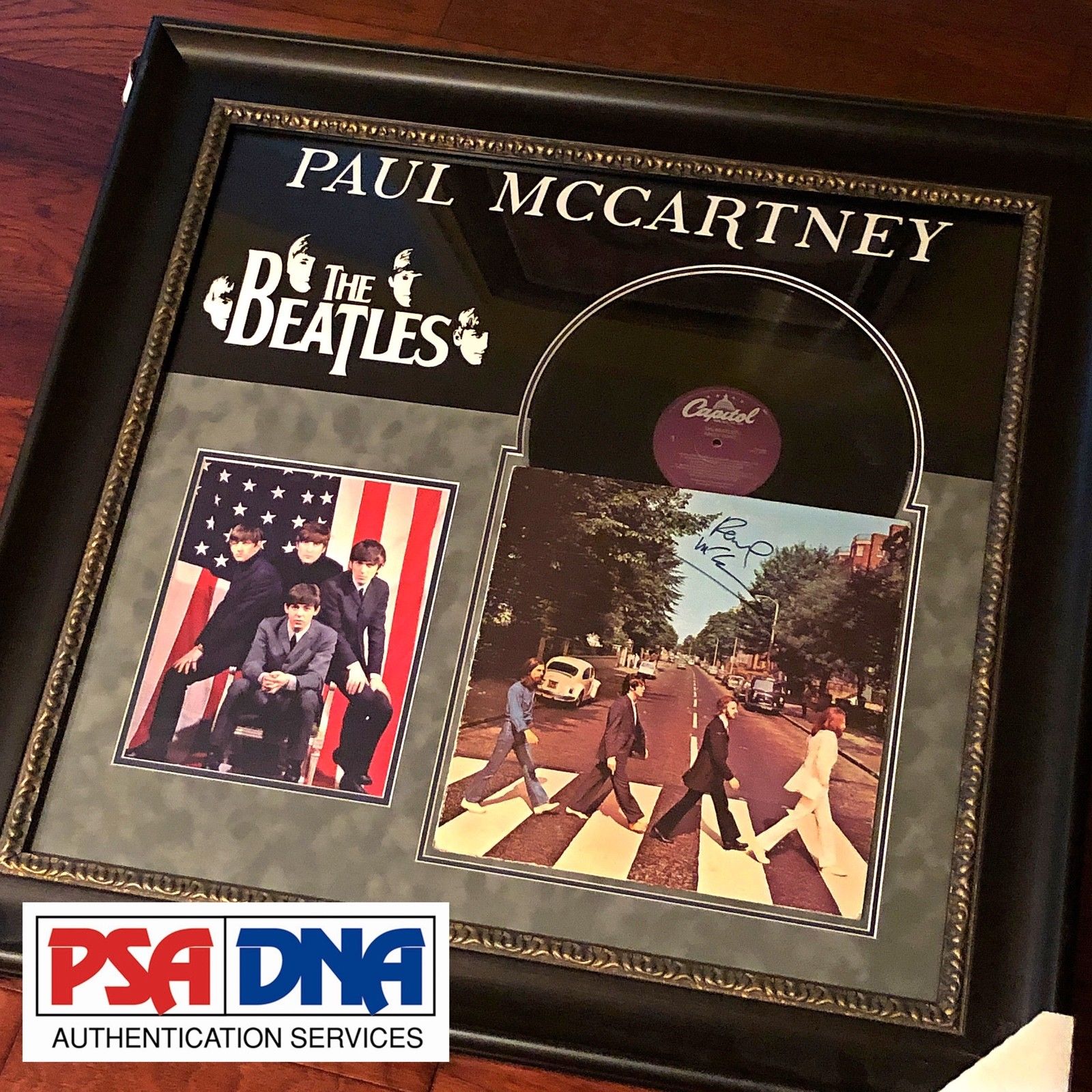 PAUL MCCARTNEY * PSA/DNA * Perry Cox * ABBEY ROAD Beatles * Autograph LP SIGNED