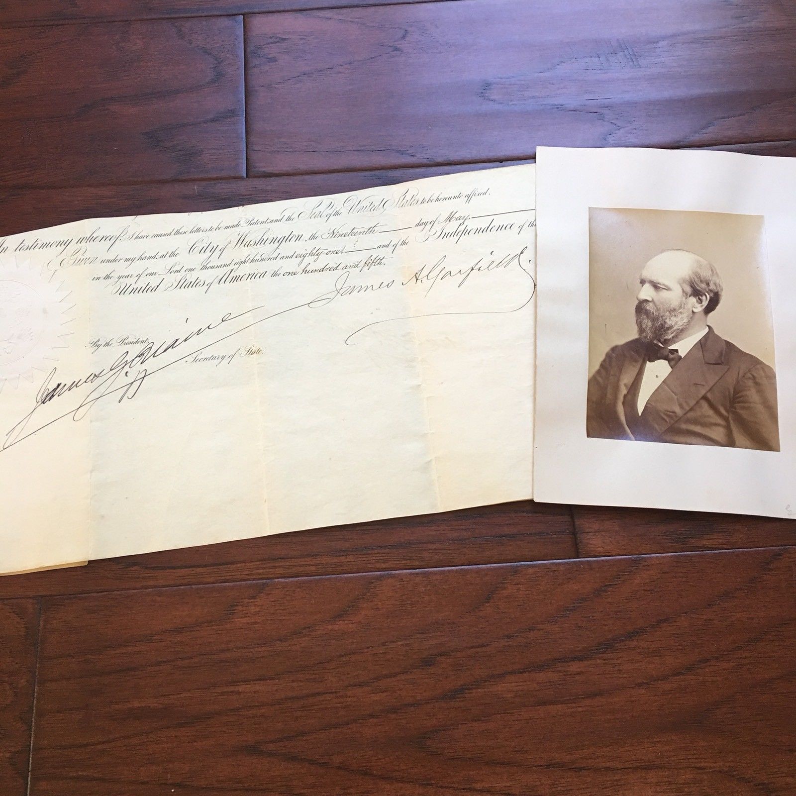JAMES A. GARFIELD * Scarce AUTOGRAPH AS PRESIDENT * Partial SIGNED Appointment