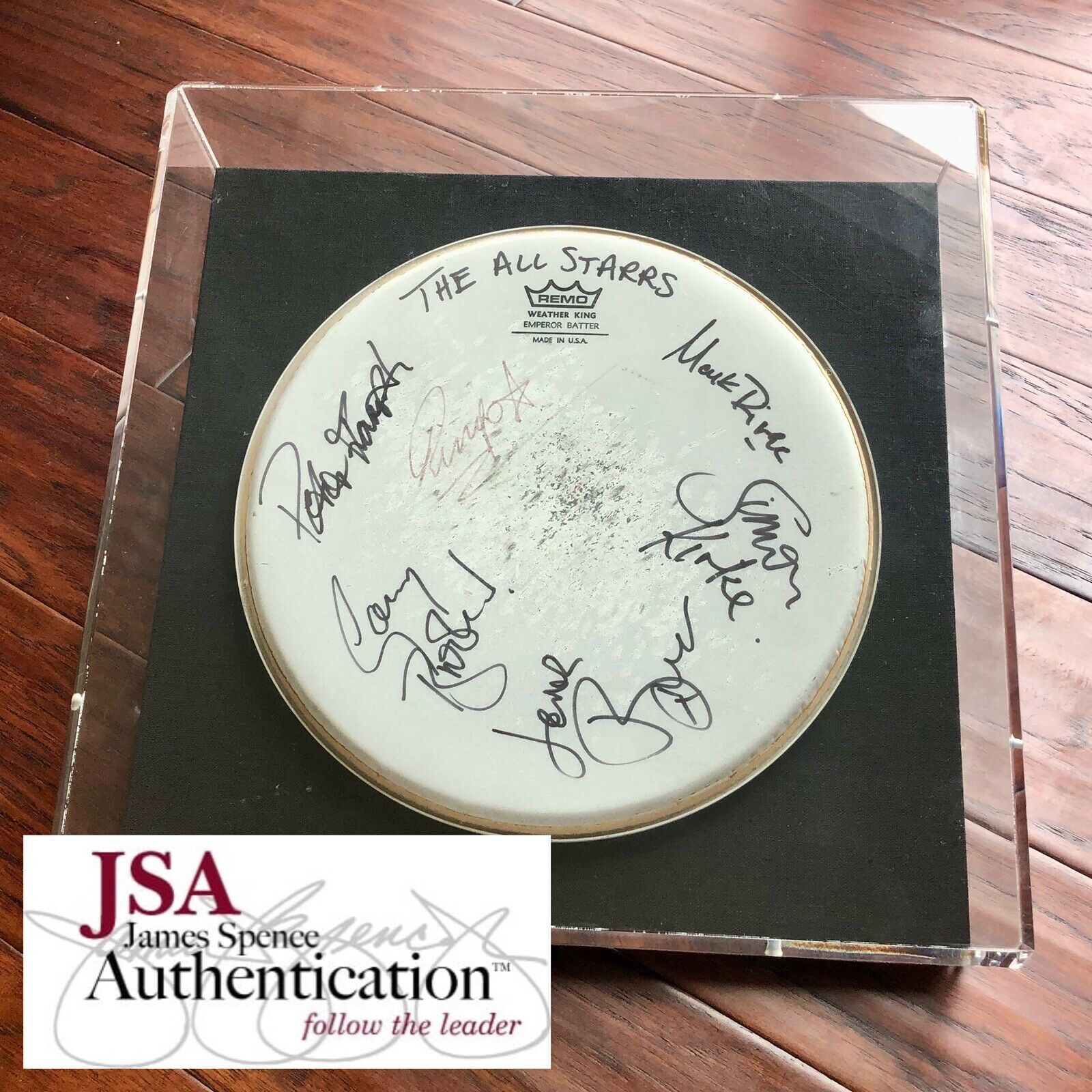 RINGO STARR & THE ALL STARR BAND * JSA LOA * Hand-Signed Remo Drumhead Autograph