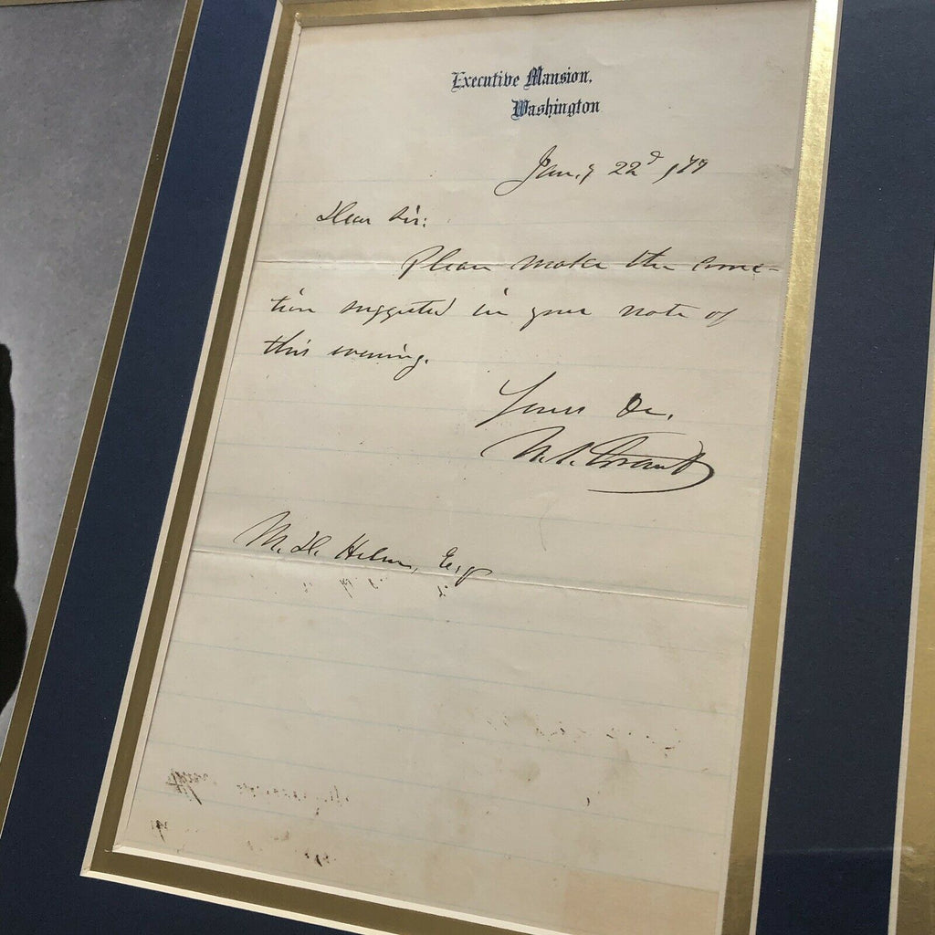 ULYSSES S. GRANT * PSA/DNA MINT 9 * Executive Mansion * AUTOGRAPH Letter SIGNED
