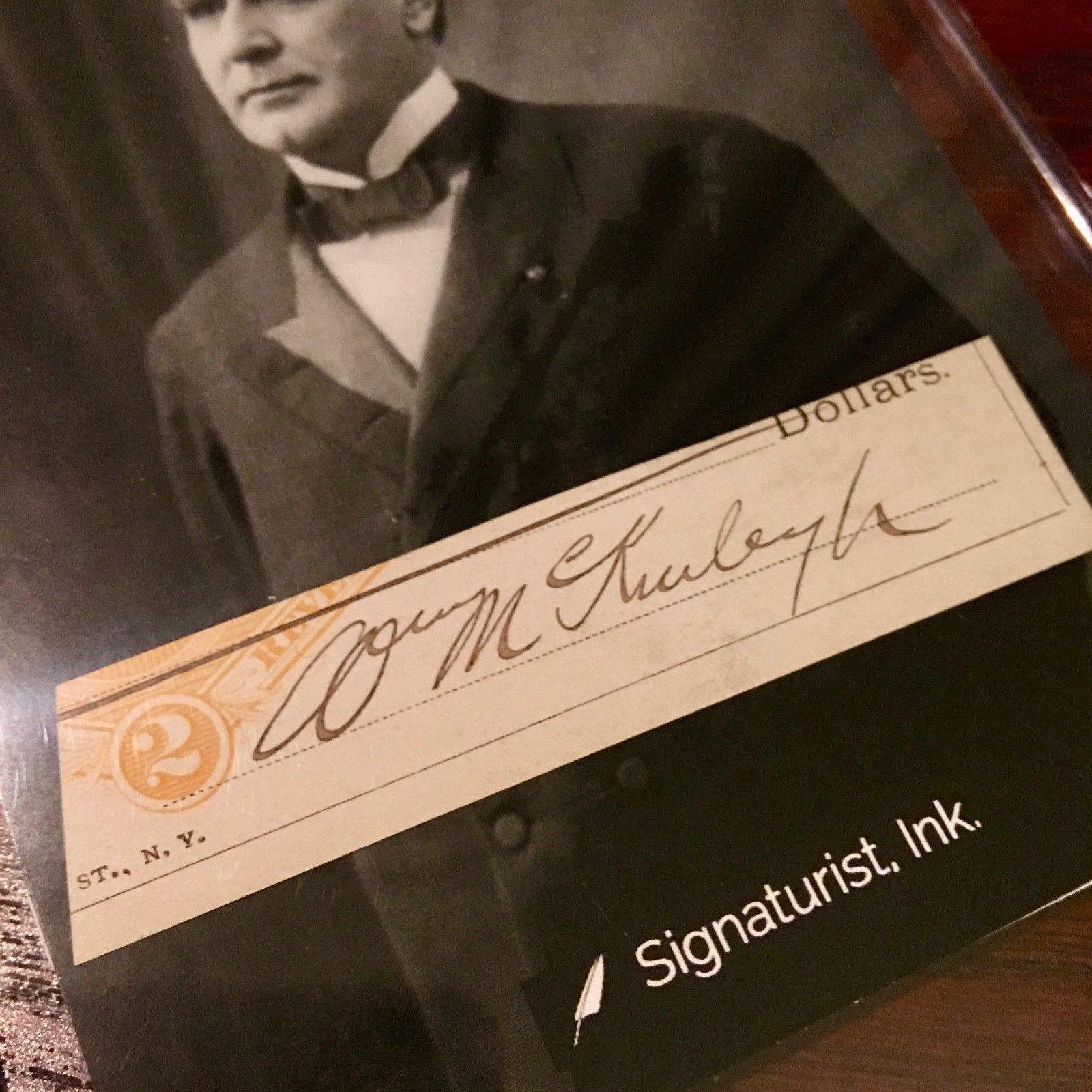 WILLIAM McKINLEY * AUTOGRAPH Cut Signed * McKinley Family Collection COA