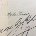 JAMES A. GARFIELD * Scarce AUTOGRAPH AS PRESIDENT * Partial SIGNED Appointment