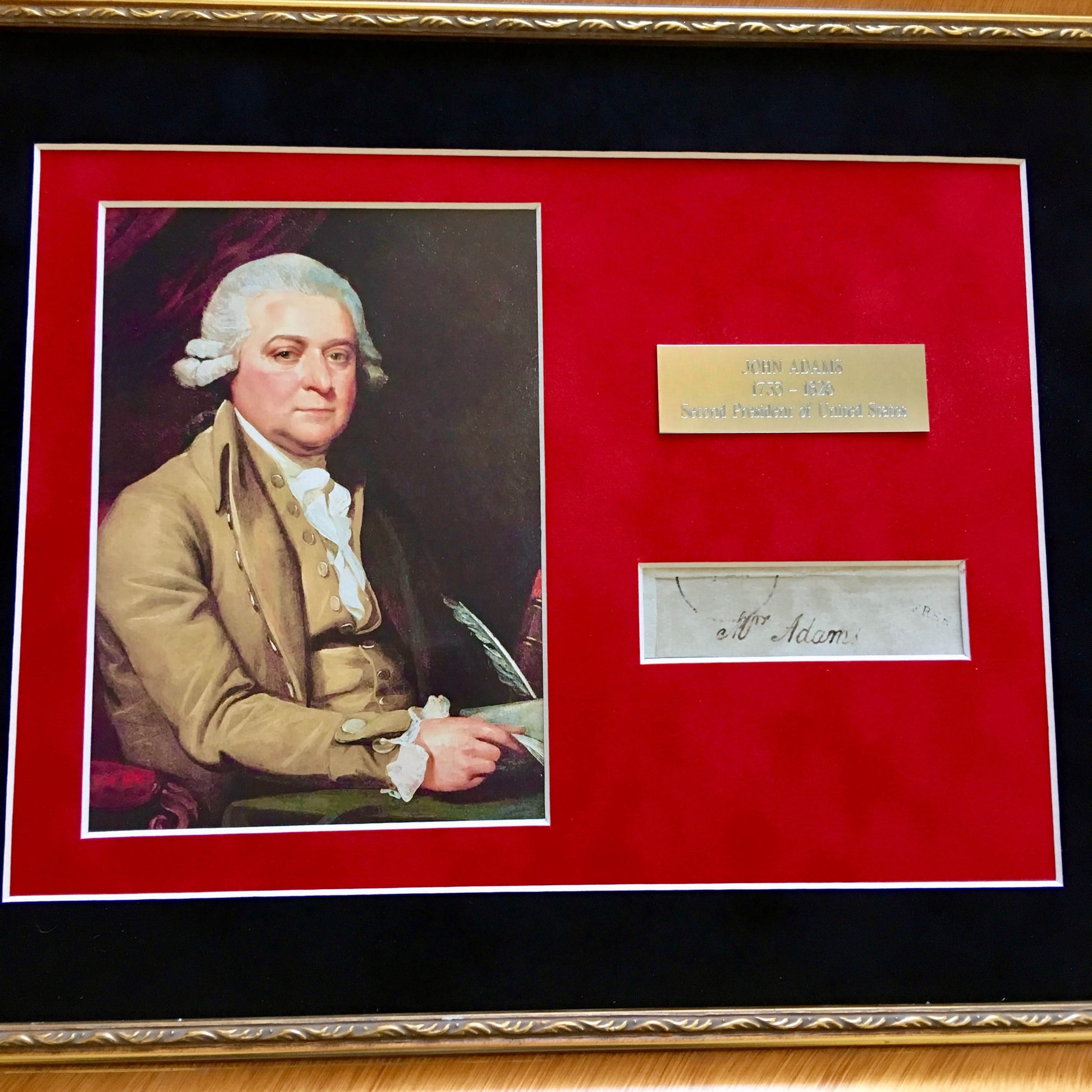 JOHN ADAMS * Scarce AUTOGRAPH Cut Signature SIGNED * JSA COA * 2nd President