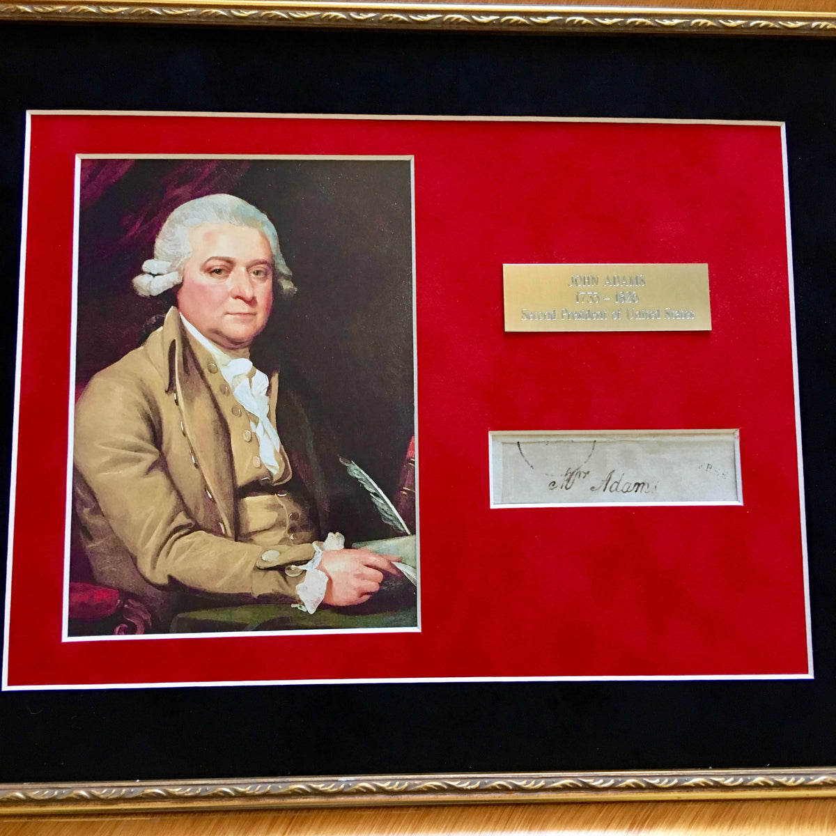 JOHN ADAMS * Scarce AUTOGRAPH Cut Signature SIGNED * JSA COA * 2nd President
