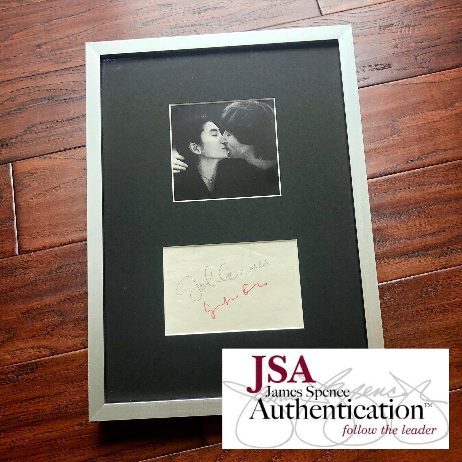 JOHN LENNON & YOKO ONO * JSA LOA * Hand Signed Autograph Album Page * Beatles