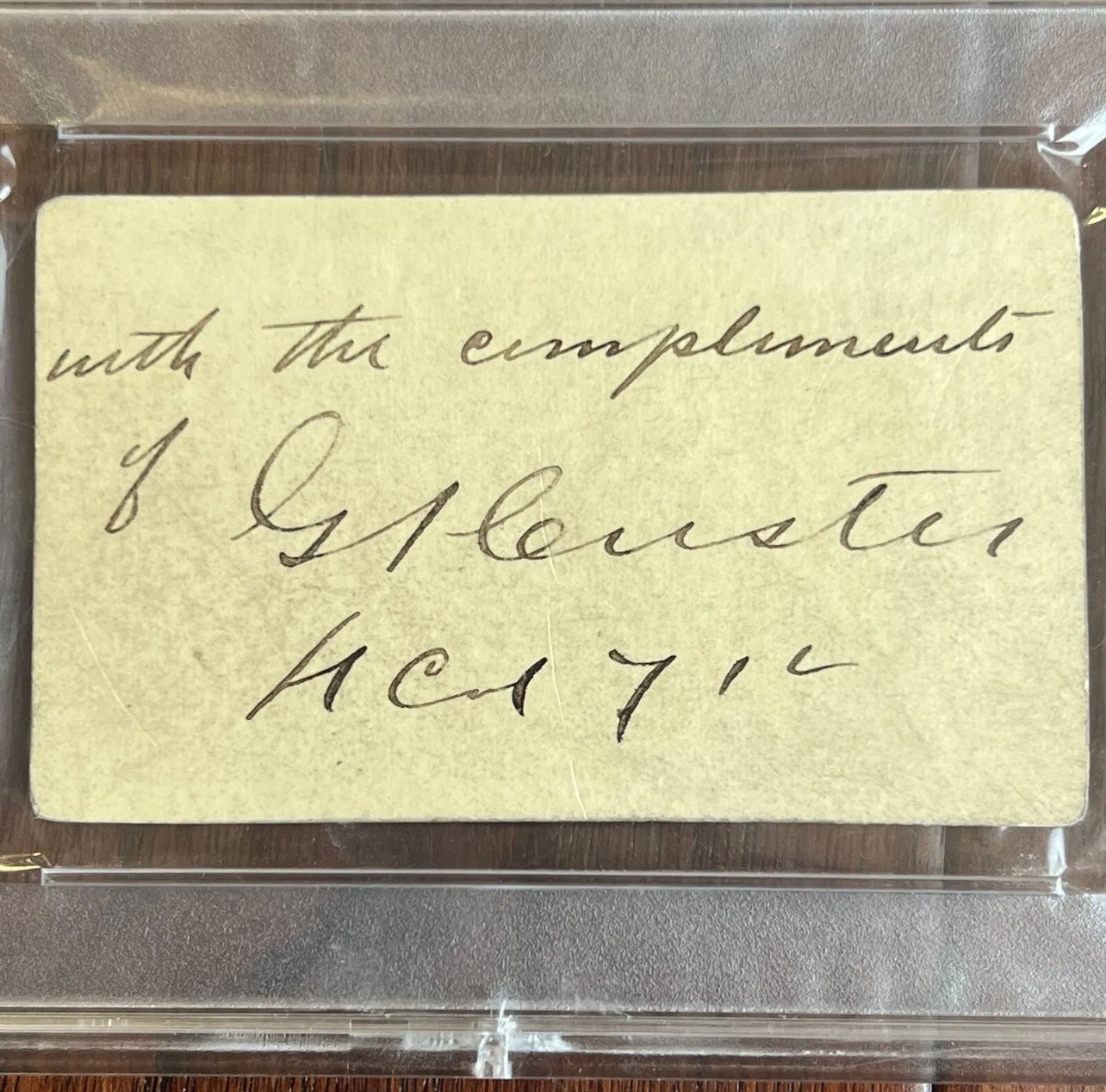 GEORGE CUSTER * PSA * Autograph CDV Photo Signed 3 Months Before Little Big Horn