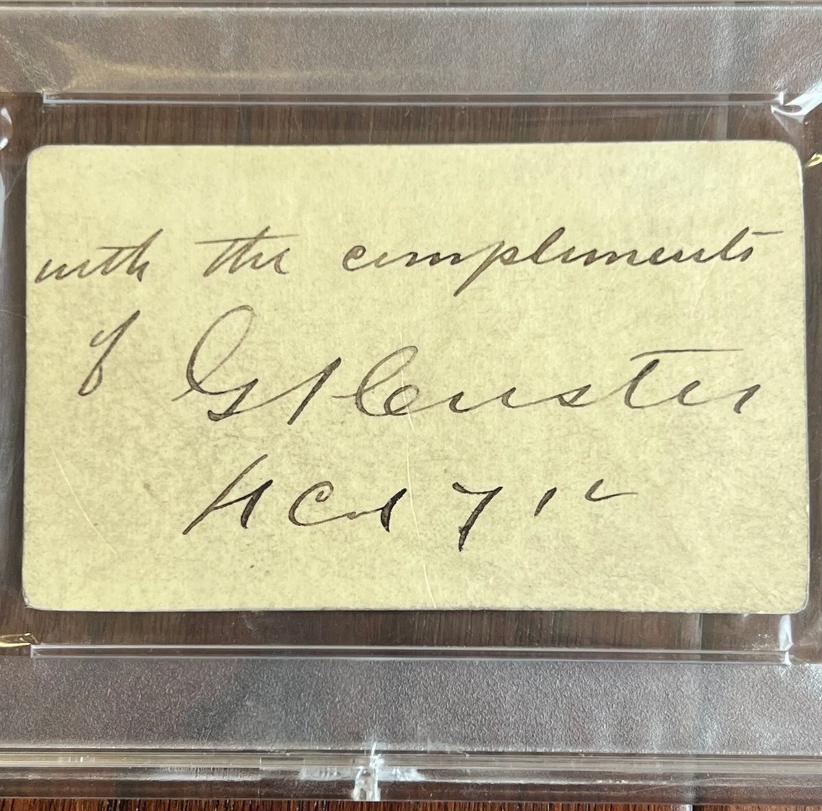 GEORGE CUSTER * PSA * Autograph CDV Photo Signed 3 Months Before Little Big Horn