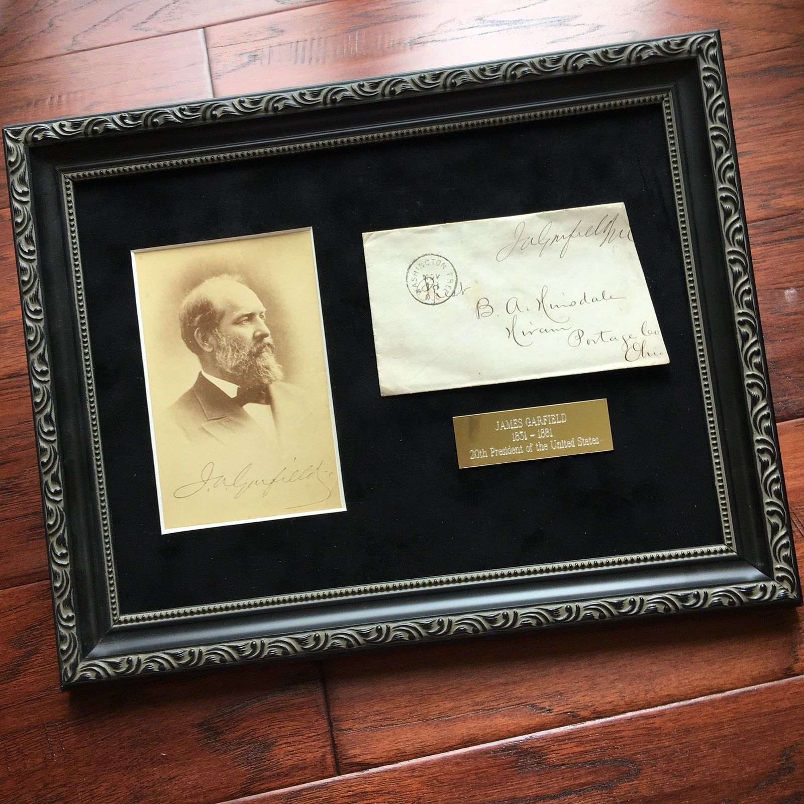JAMES A. GARFIELD * Rare AUTOGRAPH Signed * Free Frank Envelope * President
