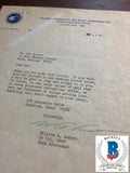 BILL ANDERS * Beckett BAS * Hand Signed Autograph NASA LETTER Apollo 8 William *