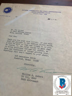 BILL ANDERS * Beckett BAS * Hand Signed Autograph NASA LETTER Apollo 8 William *
