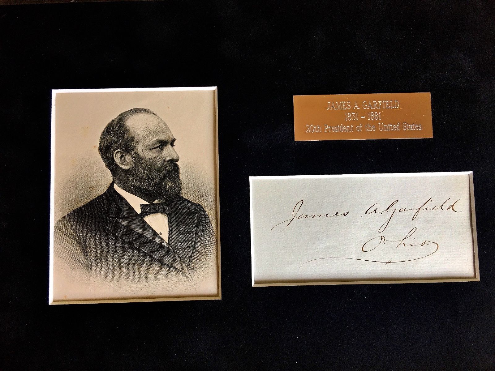 JAMES A. GARFIELD * Scarce Full Autograph Signed * Cut Album Page * President