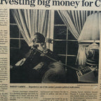 BILL CLINTON * JSA LOA * AUTOGRAPH Newspaper SIGNED re: Harvesting Contributions