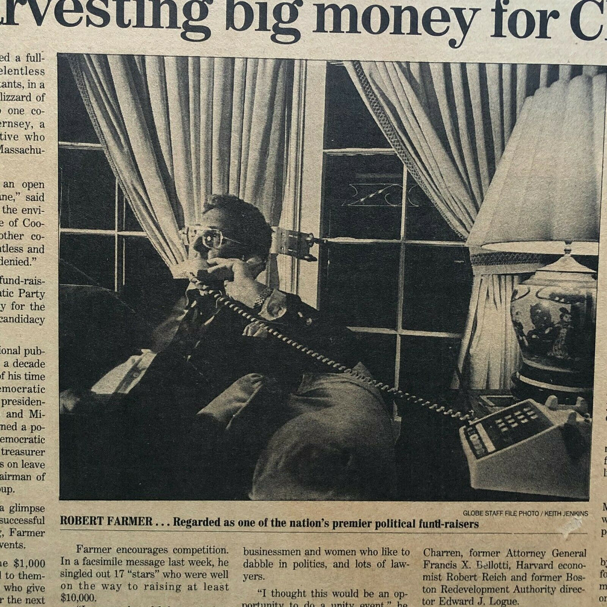 BILL CLINTON * JSA LOA * AUTOGRAPH Newspaper SIGNED re: Harvesting Contributions