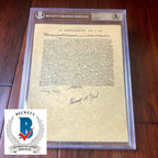 GERALD FORD & JIMMY CARTER * BAS * Autograph Declaration of Independence Signed