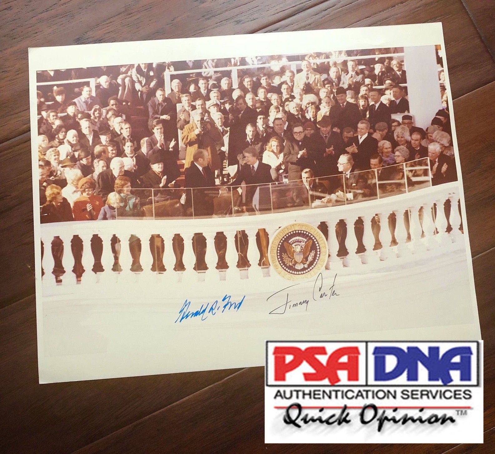 Jimmy CARTER & Gerald FORD * PSA/DNA * AUTOGRAPH Inauguration Day SIGNED PHOTO