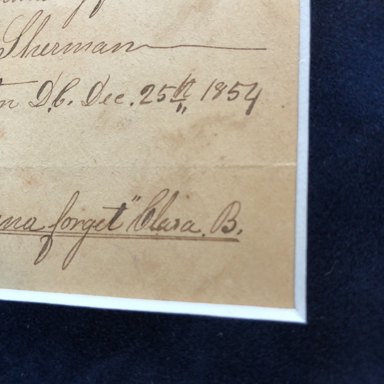 CLARA BARTON * EARLY * Authentic AUTOGRAPH Christmas Day Card SIGNED * Red Cross