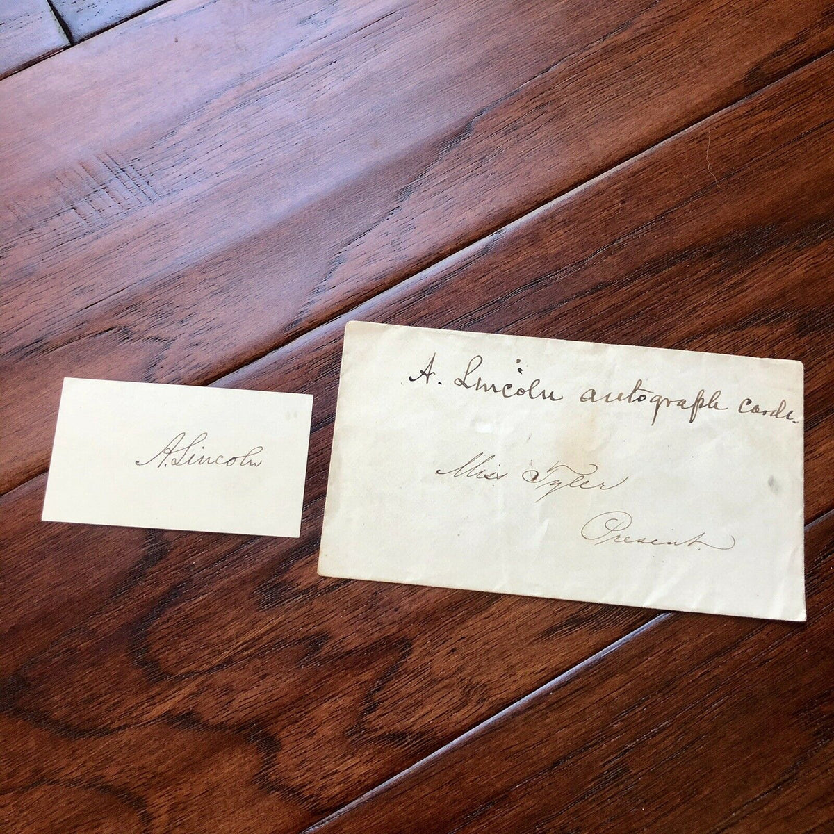 ABRAHAM LINCOLN * JSA LOA * Hand Signed Clean Autograph Card * Strong Provenance