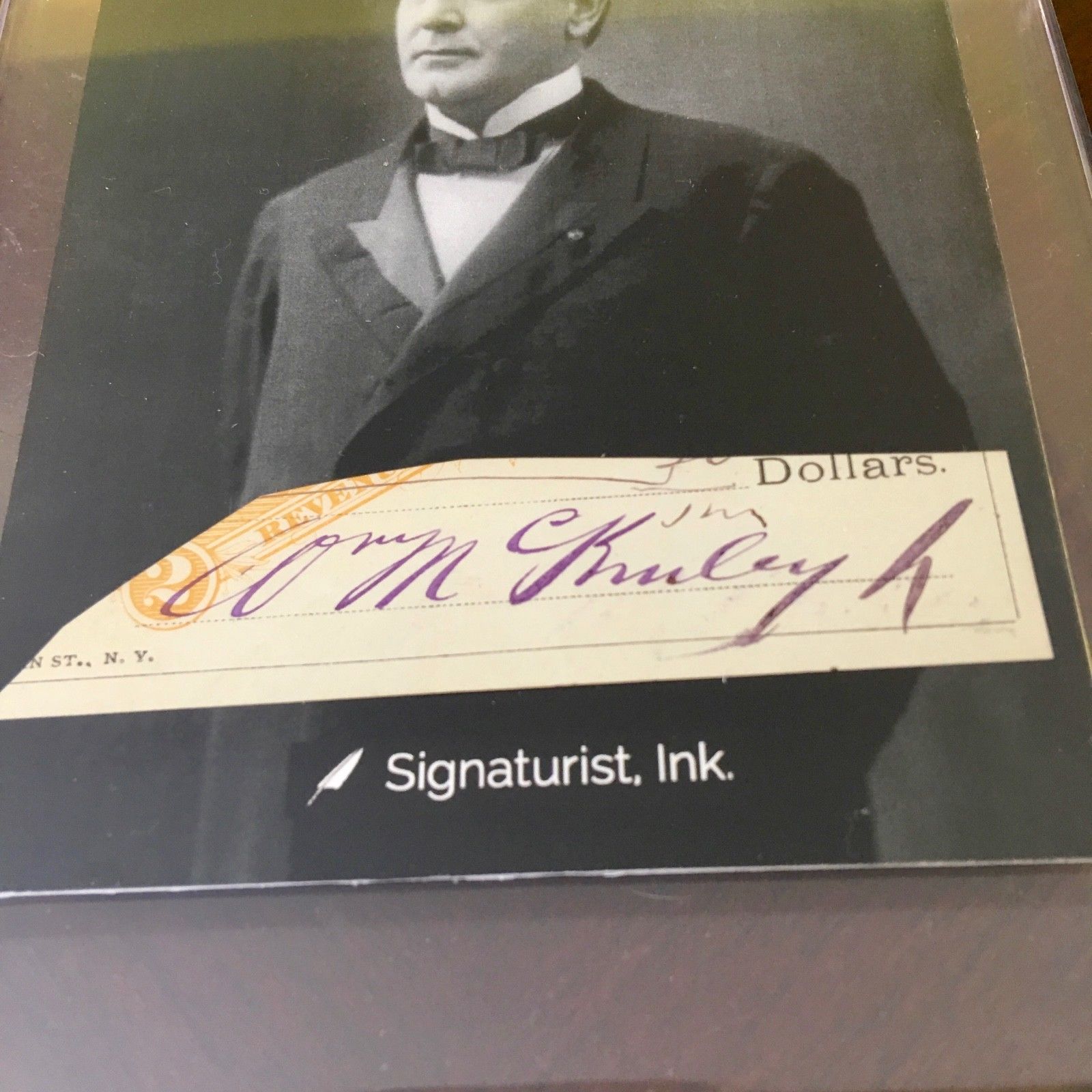 WILLIAM McKINLEY * AUTOGRAPH Cut Signed * McKinley Family Collection COA