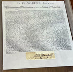 JOHN HANCOCK * PSA * Autograph Signed Souvenir Declaration of Independence