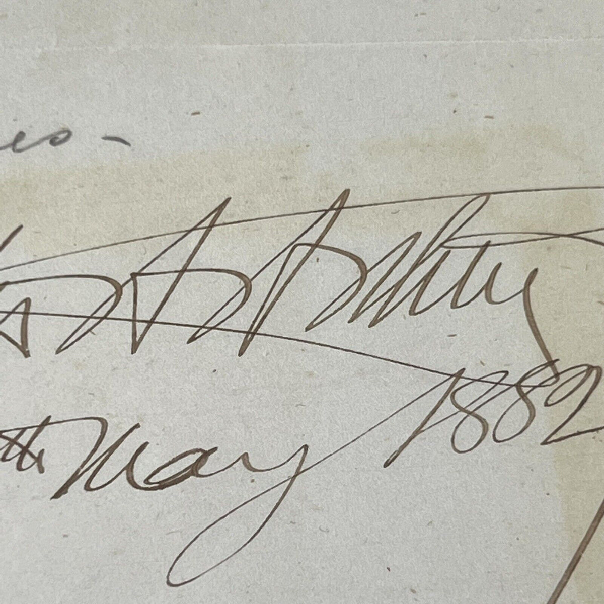 CHESTER A. ARTHUR * PSA/DNA Slab * Signed As President Autograph Page 1882