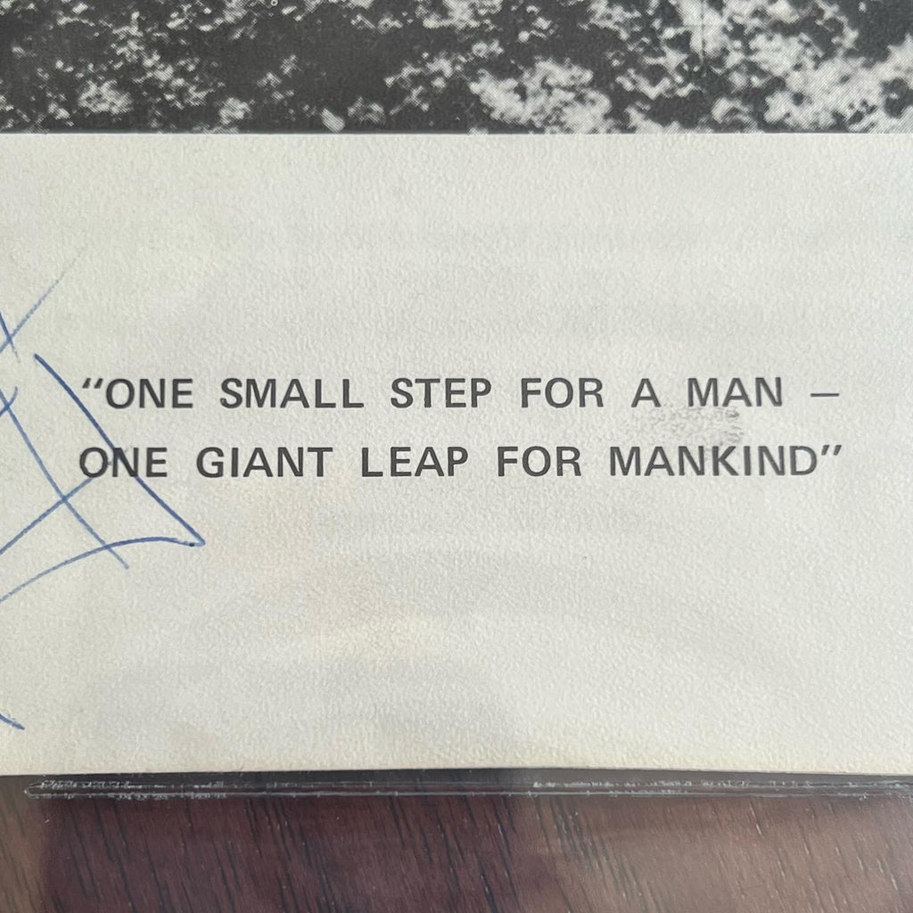 NEIL ARMSTRONG * Beckett BAS Slab * Signed "One Small Step" Autograph Photo