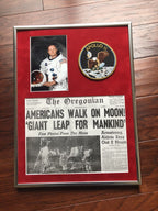 NEIL ARMSTRONG * Signed "Giant Leap" Autograph Newspaper * Zarelli Apollo 11