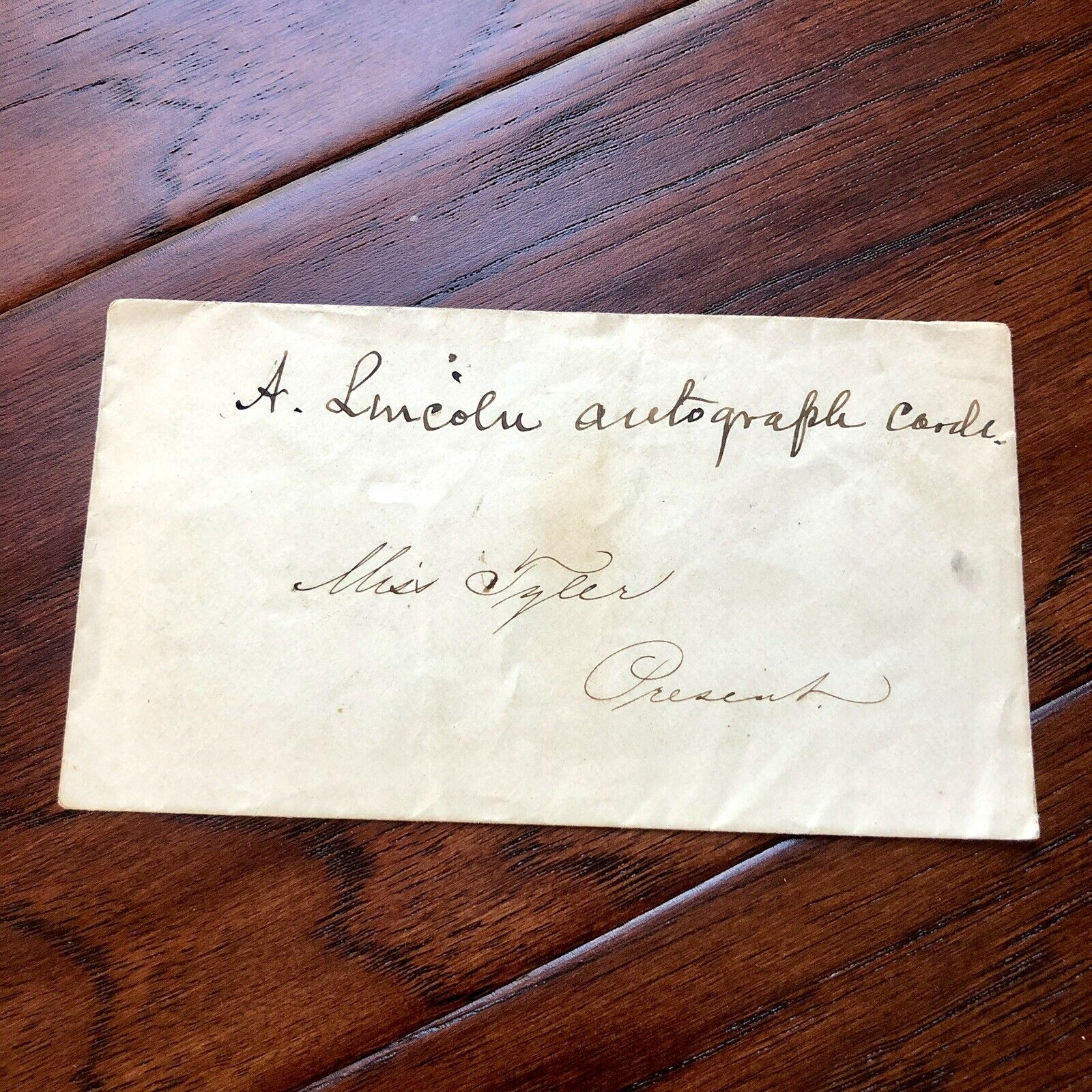 ABRAHAM LINCOLN * JSA LOA * Hand Signed Clean Autograph Card * Strong Provenance