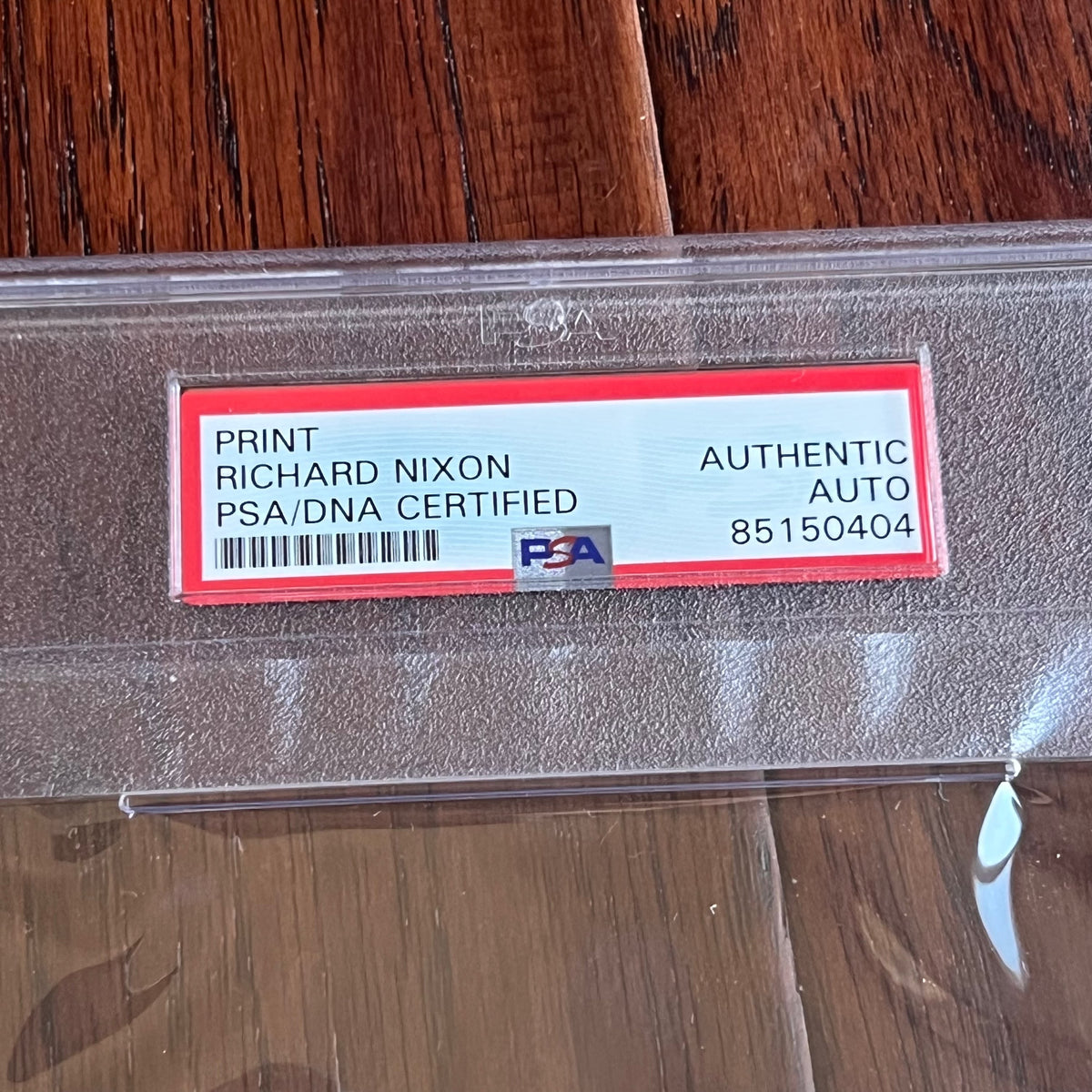 RICHARD NIXON * PSA/DNA * Autograph APOLLO 11 Earth Plaque Signed *