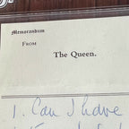 QUEEN ELIZABETH II * BAS * Hand Written AUTOGRAPH "From The Queen" Note SIGNED