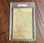 AARON BURR * PSA/DNA * Letter Signed Autograph * Dueled ALEXANDER HAMILTON