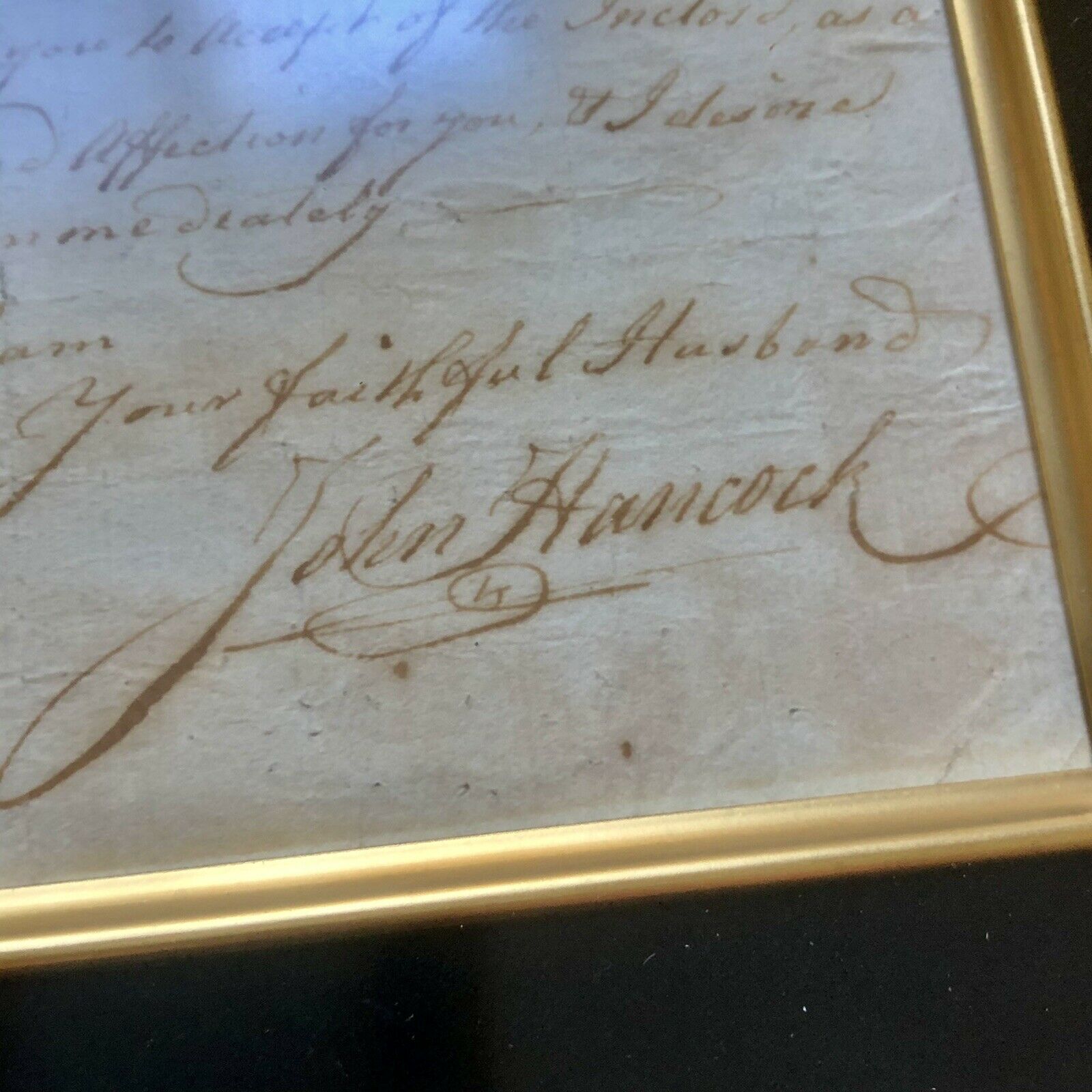 JOHN HANCOCK * JSA LOA * Handwritten Autograph Personal Letter To Wife Signed