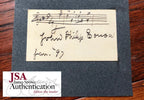 JOHN PHILIP SOUSA * JSA * AUTOGRAPH Musical Quotation SIGNED * "The March King"