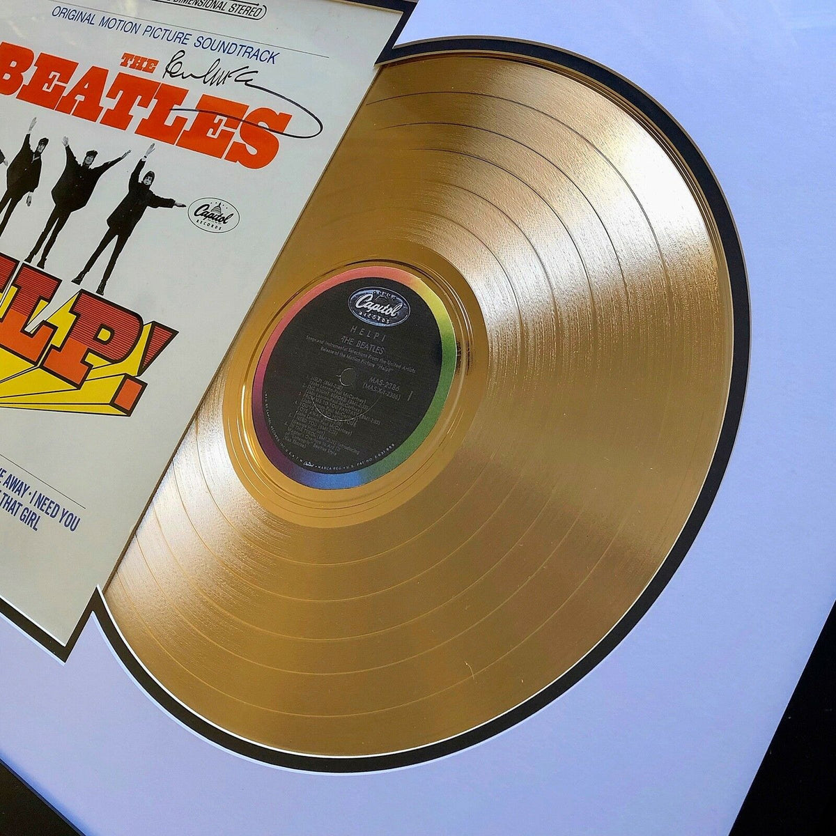PAUL MCCARTNEY * Perry Cox * Beatles Autograph HELP Gold Album * LP SIGNED