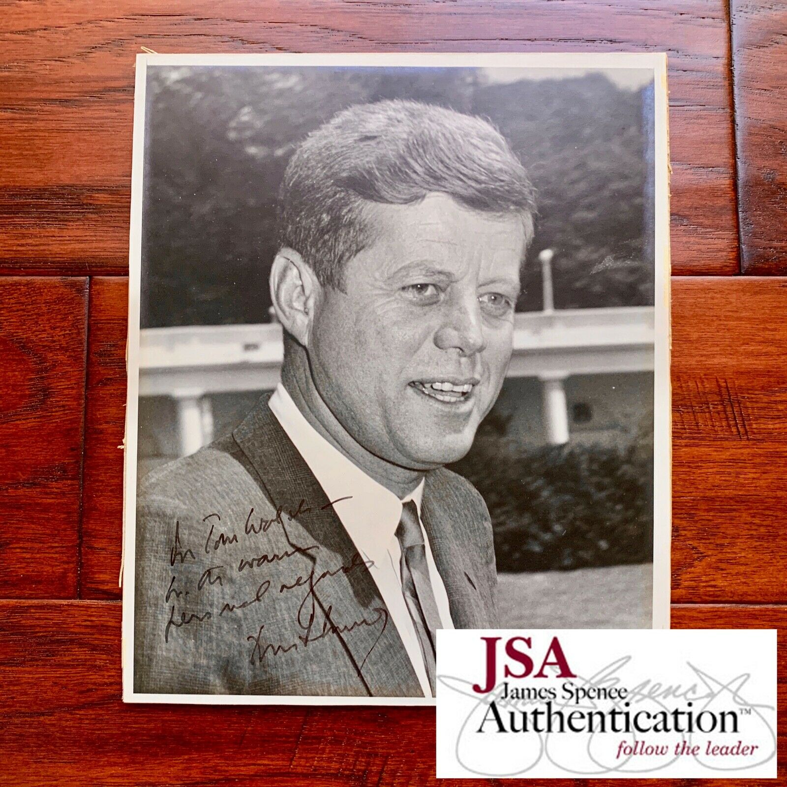 JOHN F. KENNEDY * JSA * as PRESIDENT Scarce AUTOGRAPH Photo SIGNED Rose Garden