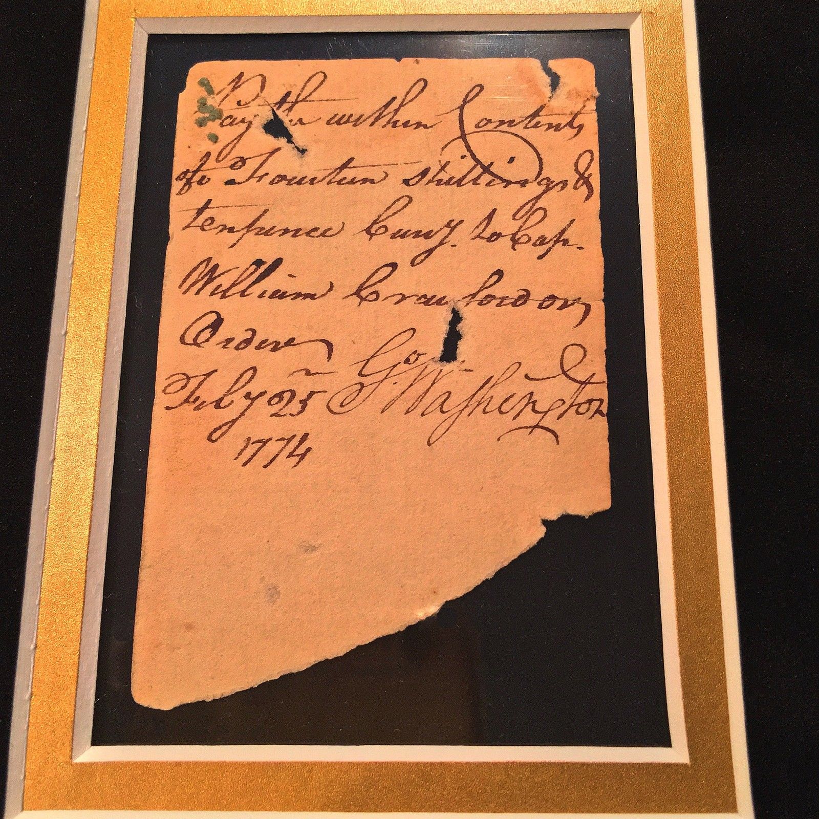 GEORGE WASHINGTON * PSA/DNA * 1774 Scarce Autograph Signed * President * General