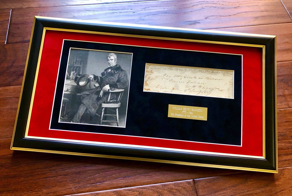 WILLIAM HENRY HARRISON * Authentic HANDWRITTEN Autograph Check SIGNED *