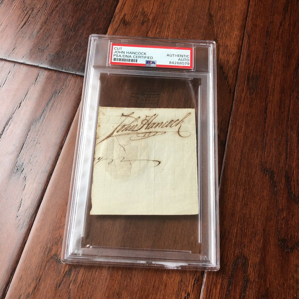 JOHN HANCOCK * PSA/DNA Slab * Handwritten Autograph Signed Encapsulated *