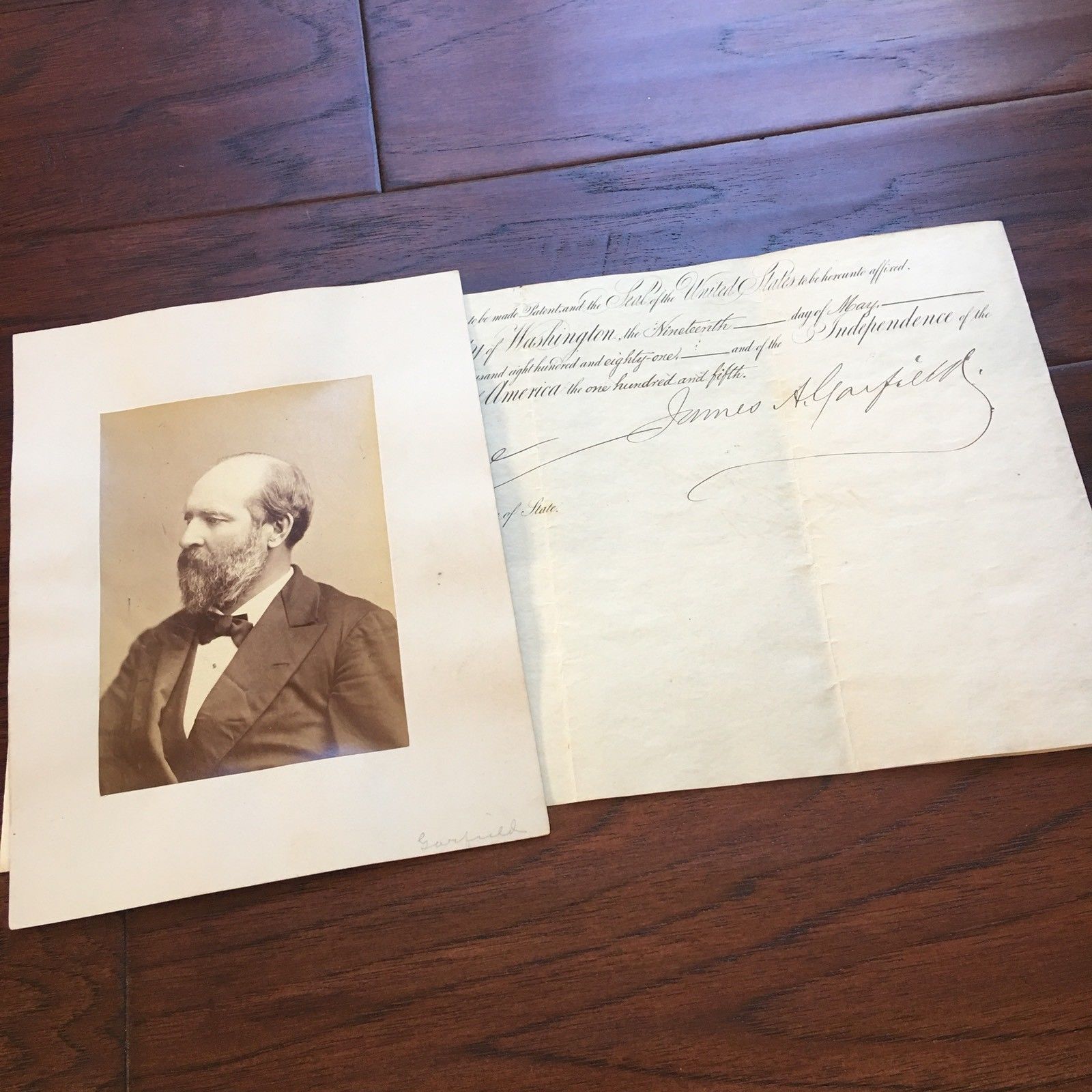 JAMES A. GARFIELD * Scarce AUTOGRAPH AS PRESIDENT * Partial SIGNED Appointment