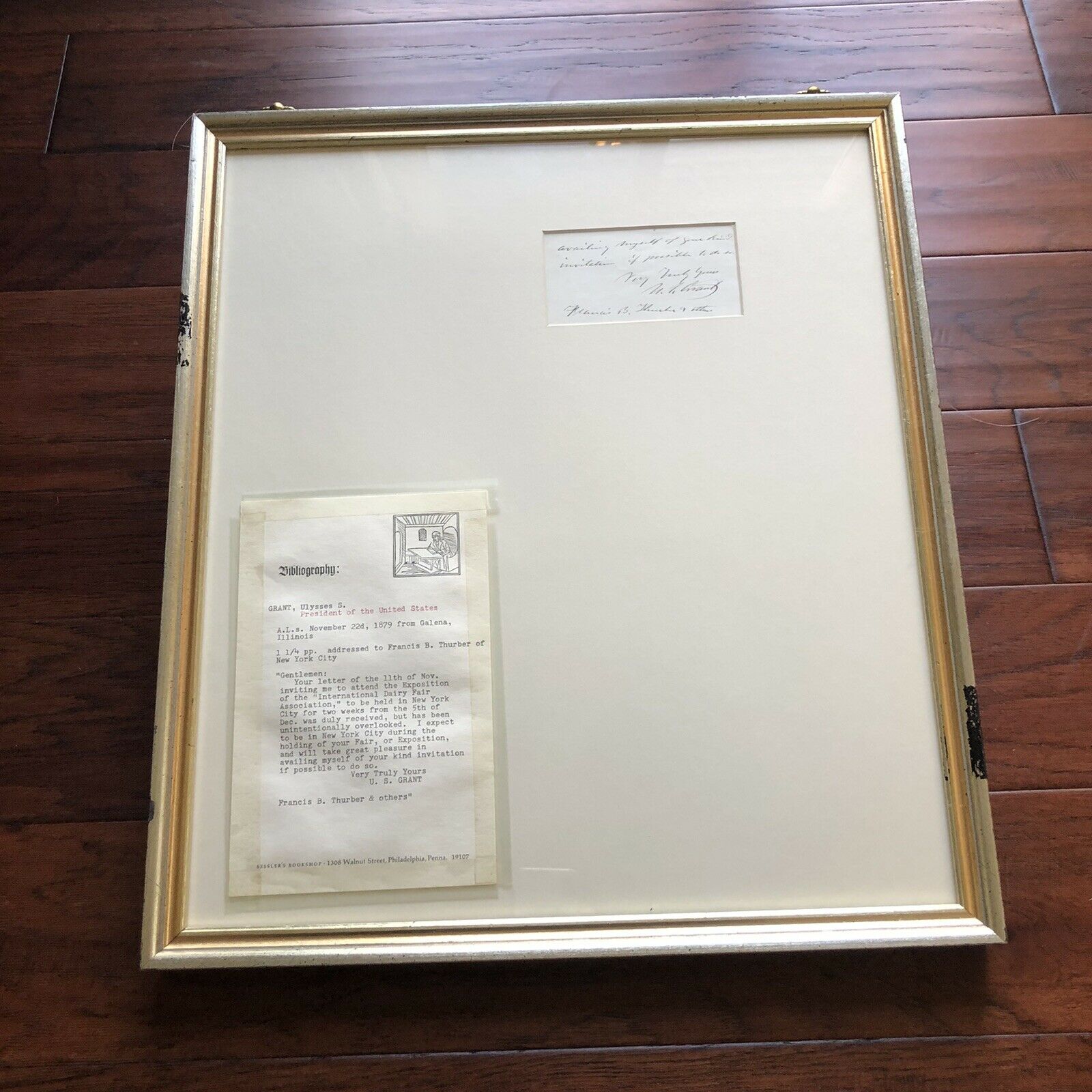 ULYSSES S. GRANT * JSA LOA * Handwritten Autograph Letter Signed * President